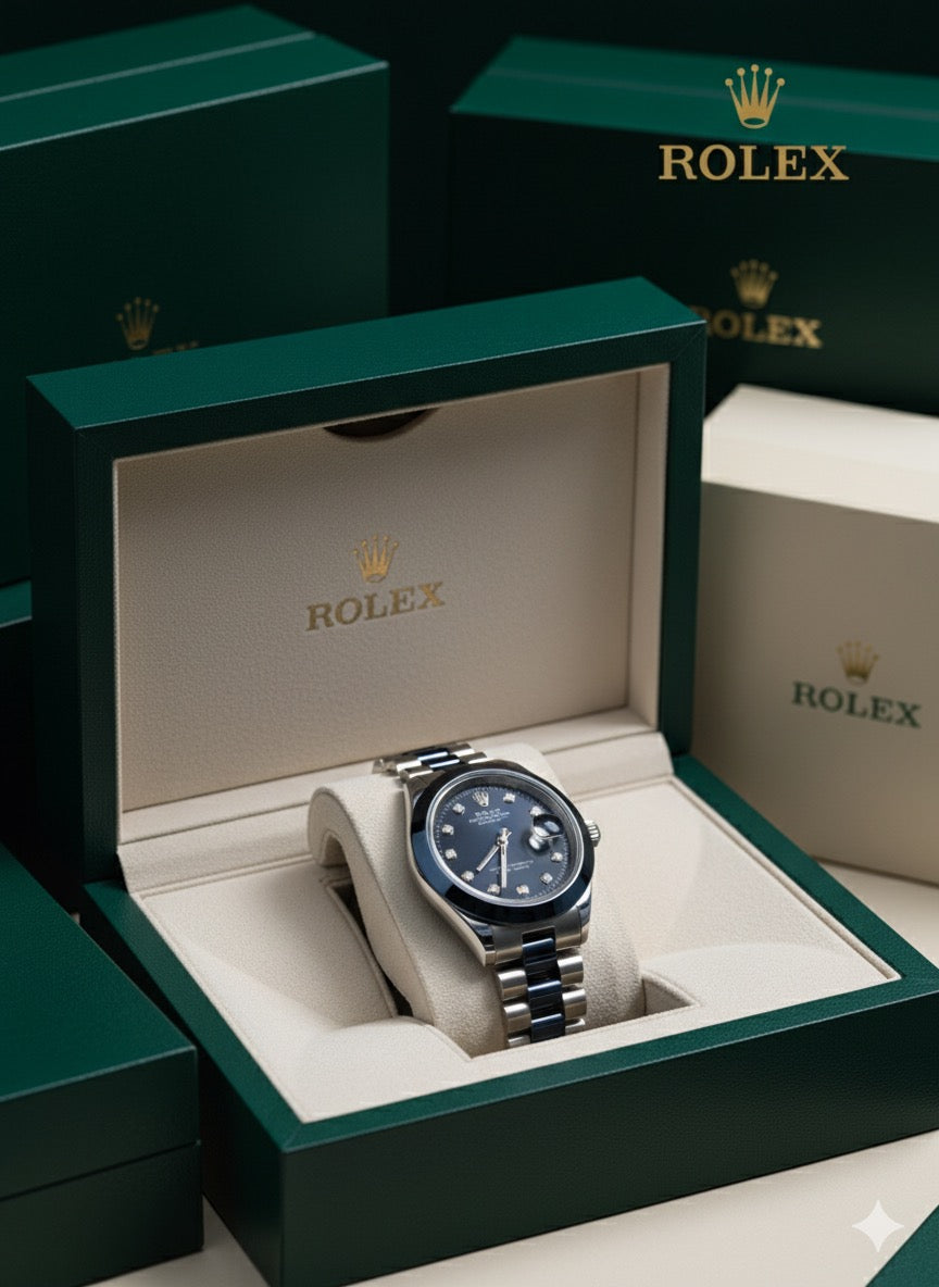 ROLEX  Royal Blue Luxury Datejust Watch